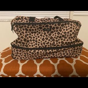 Vera Bradley Rolling Duffel in Leopard Print